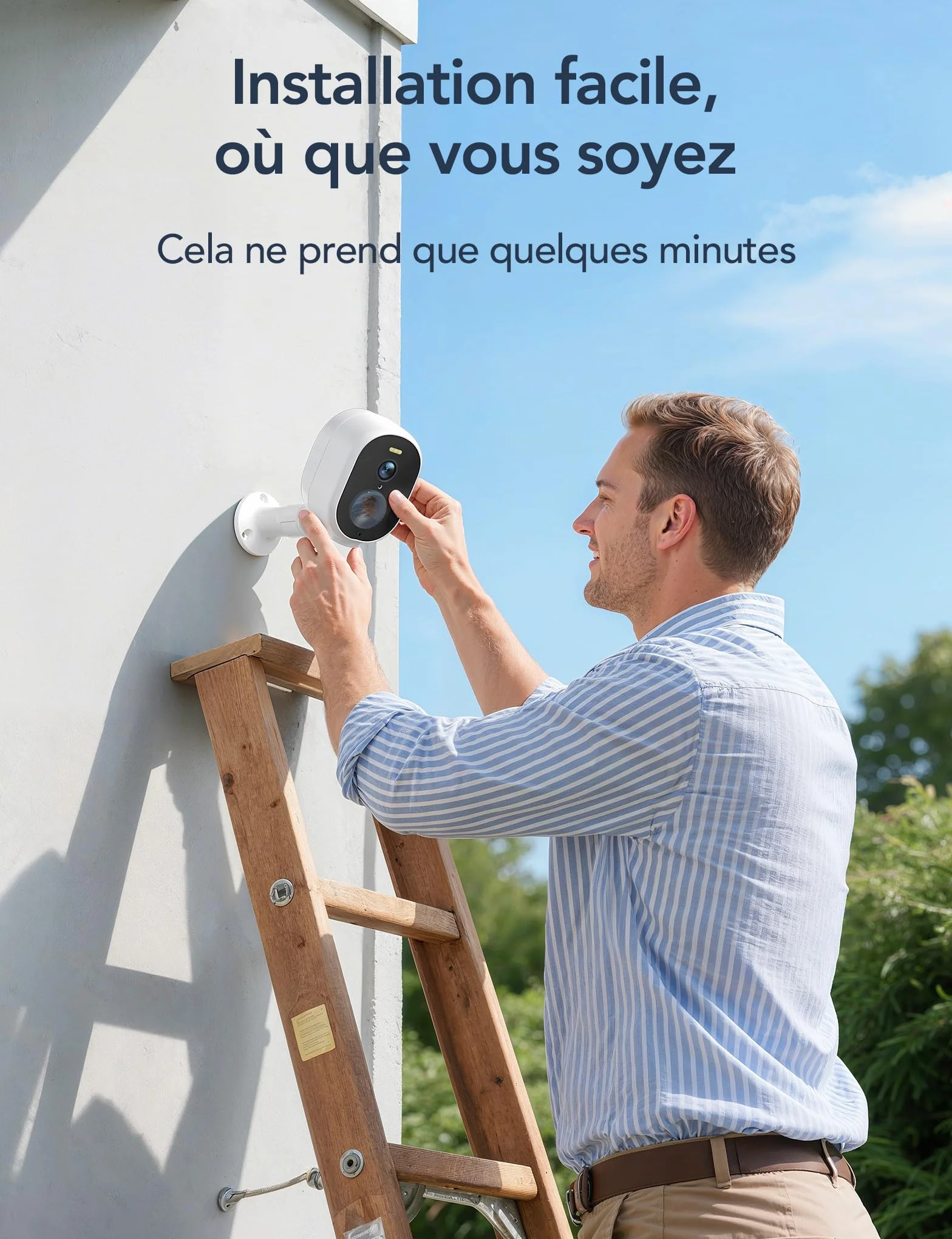 GNCC 2K Camera Surveillance WiFi Exterieure sans Fil Solaire 5/2.4GHz(Lot2) | Vision Nocturne Couleur, Détection Humaine AI, Détection de Mouvement, Audio Bidirectionnel, SD/Cloud, Compatible avec Alexa