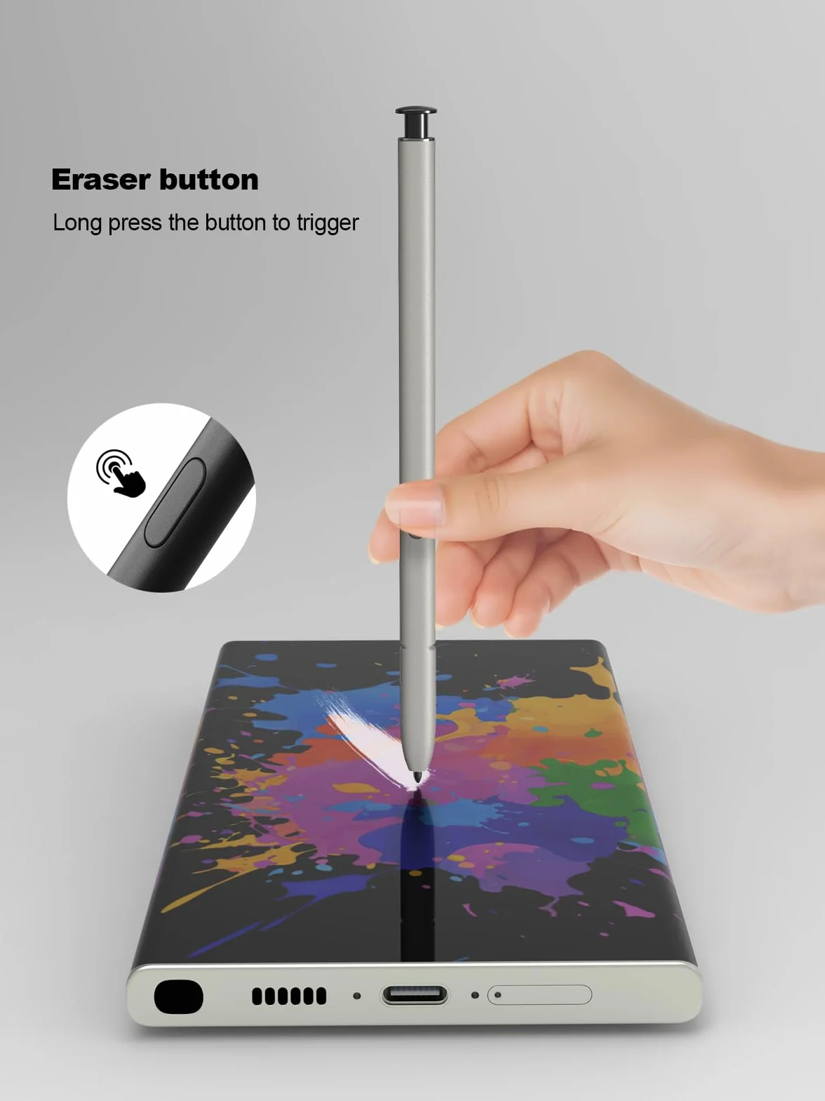 Stylet pour Samsung Galaxy S25 Ultra 5G, S25 Ultra S Pen Kit de remplacement avec sensibilité à la pression 4096, sans Bluetooth, noir