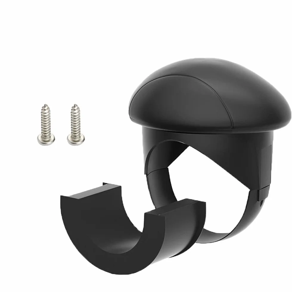 Pommeau de volant universel noir pour voitures tracteurs camions bateaux