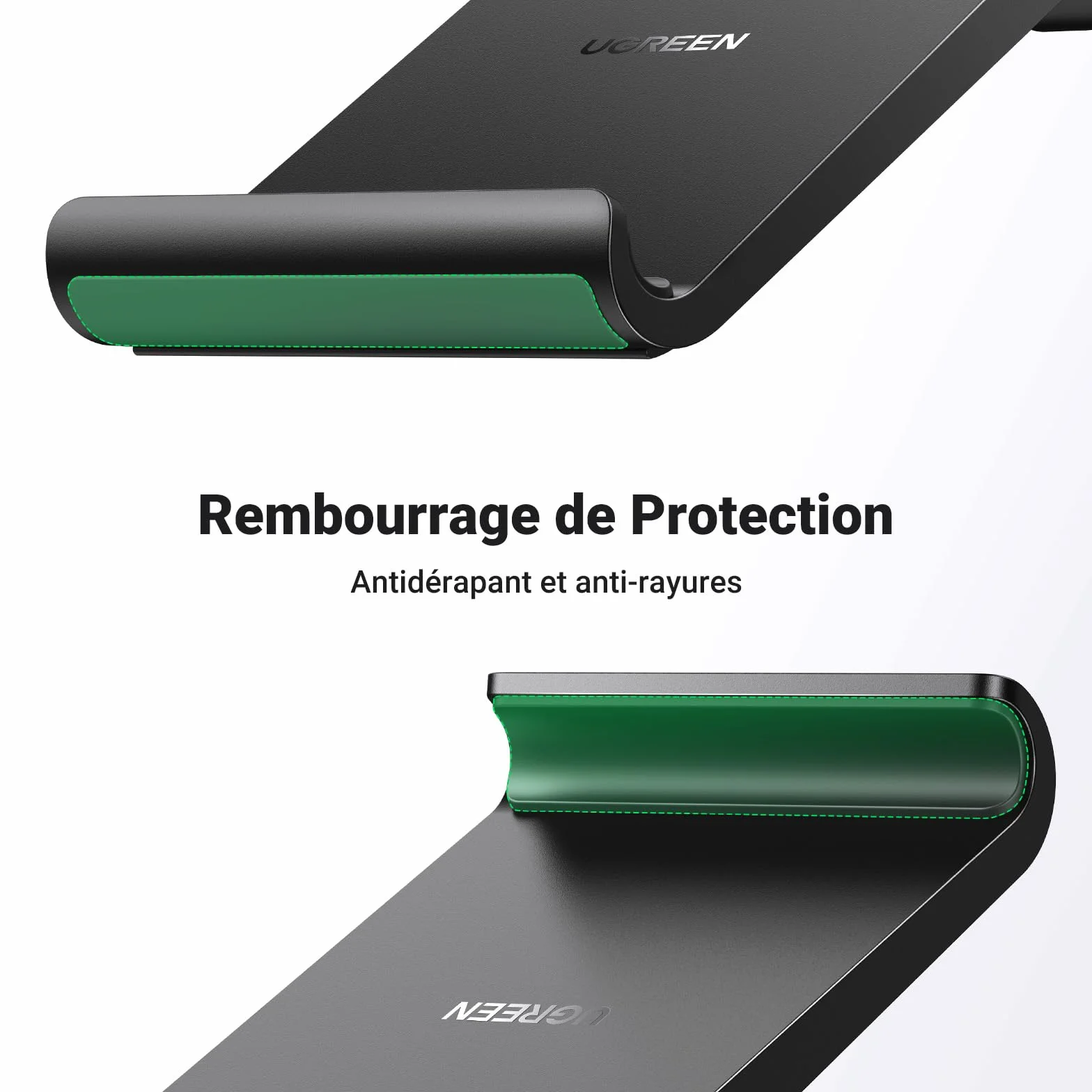 UGREEN Support Téléphone Bureau Réglable Pose Smartphone Pliable Compatible avec iPhone 17 Pro Max Air 16 15 14 13 12 Galaxy S25 Ultra S24 S23 S22 Pixel 10 9a 8a 7a Redmi Note (Noir)