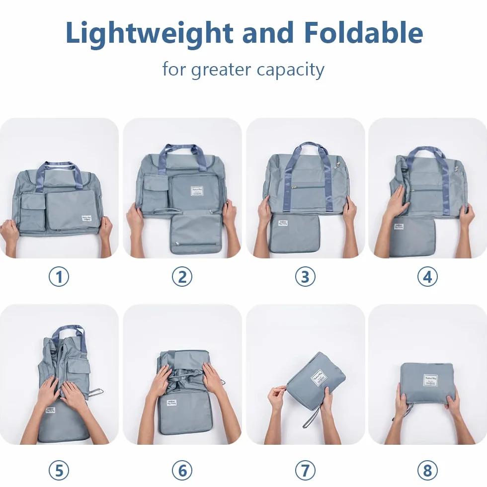flintronic Sac de Voyage Pliable Grande Capacité 35L 50L Imperméable Séparé Sec Humide