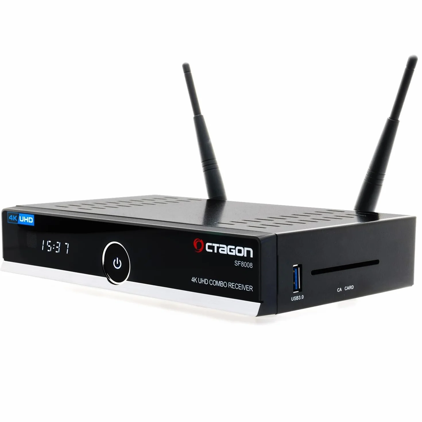 OCTAGON SF8008 UHD 4K Récepteur Combo câble Satellite & récepteur DVB-T2, E2 Linux & Define OS, DVB-S2X & T2C, avec Fonction d'enregistrement PVR, Gigabit LAN, Lecteur de Cartes, Satellite to IP,