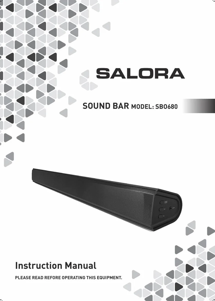 SALORA SBO680 Barre de Son TV Bluetooth 5.0 sans Fil 2.1 canaux 60W Caisson de Basses intégré HDMI Arc