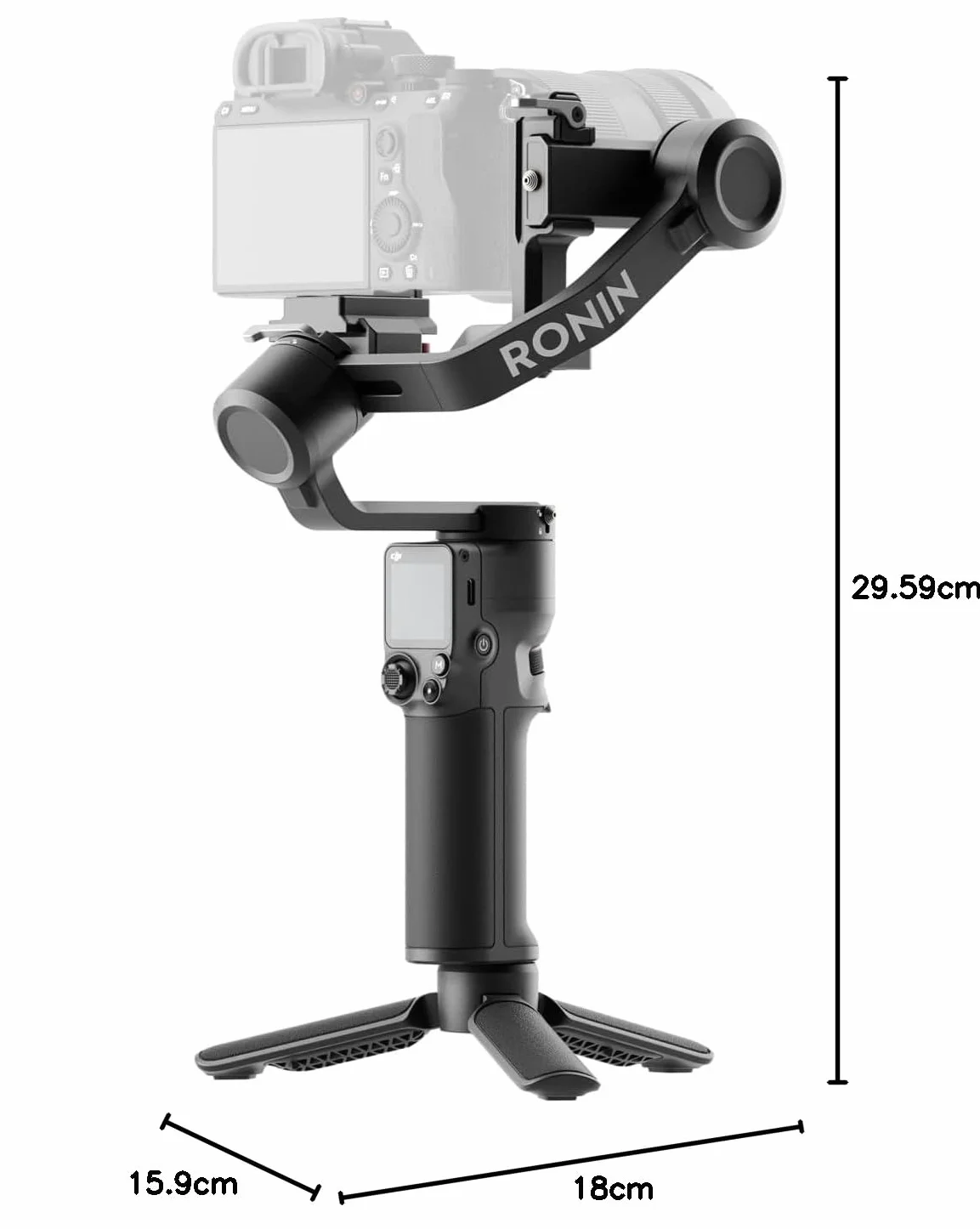 DJI RS 3 Mini, stabilisateur léger à nacelle 3 Axes pour Canon/Sony/Panasonic/Nikon/Fujifilm, Charge utile recommandée de 2 kg, contrôle obturateur par Bluetooth, Prise de Vue Verticale Native