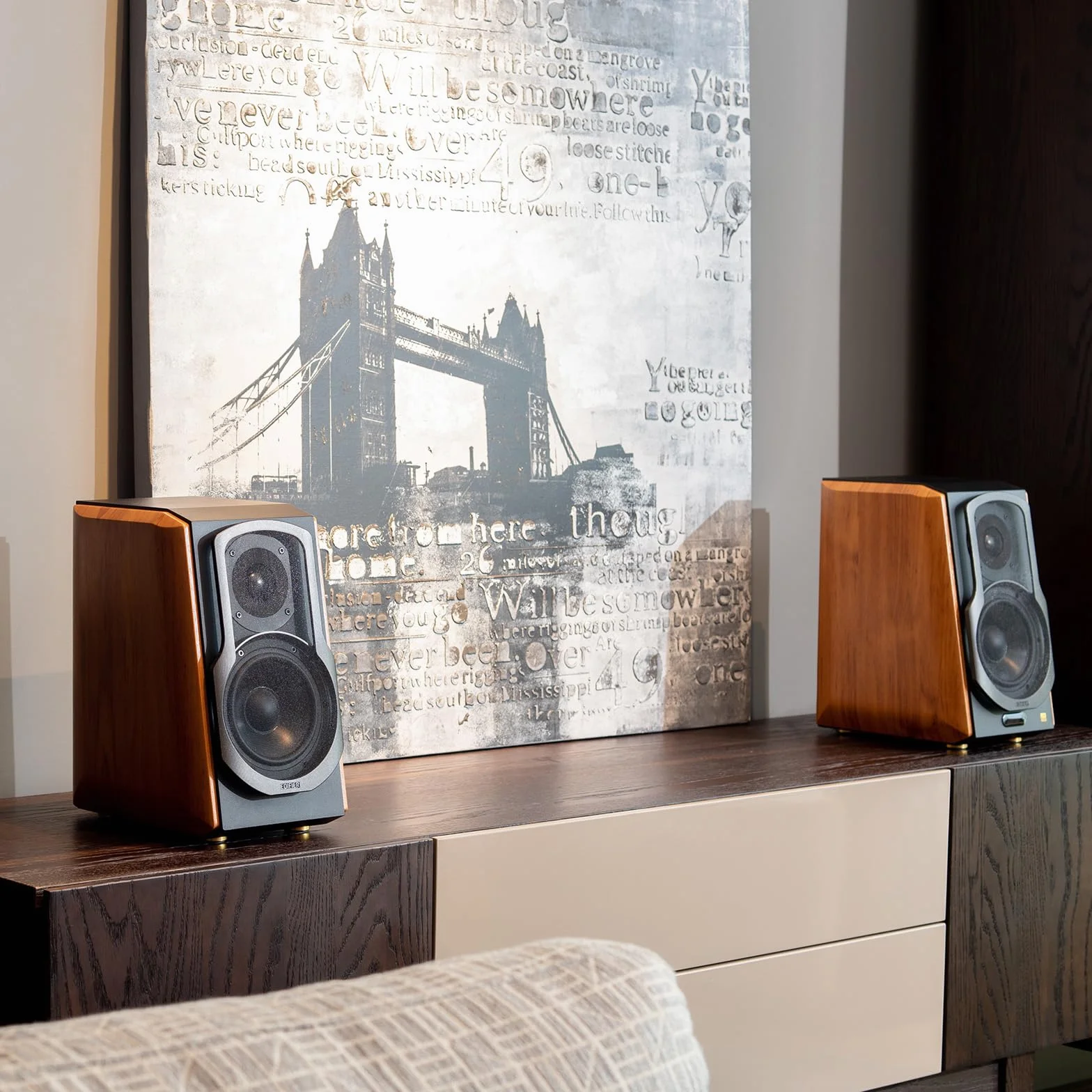 Edifier S1000MKII Enceinte Audiophile Active Bookshelf 2.0 120W Bluetooth 5.0 aptX HD Optique