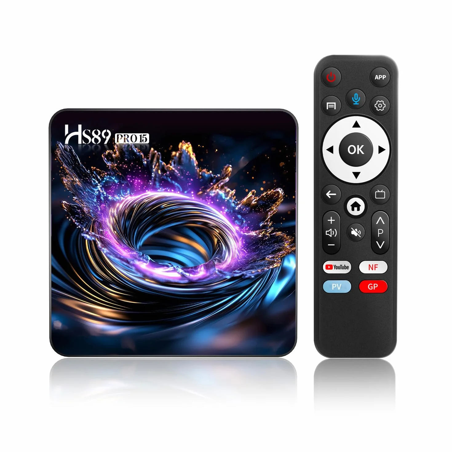 Android 14.0 TV Box, Smart TV Box with RK3539 Quad-Core 64bit Cortex-A55 Mali-G310 GPU, 2G RAM 16G ROM BT V5.4 10/100M Ethernet 4K HD 2.4G/5G Dual-Band WiFi