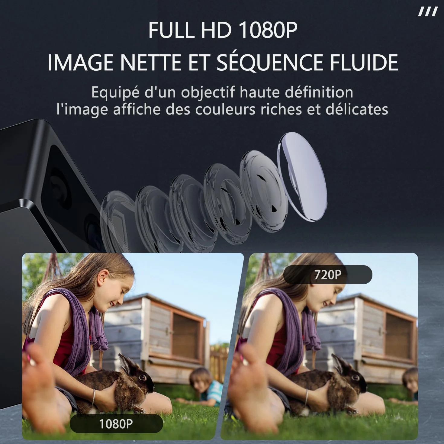Mini caméra Espion HD 1080P caméra cachée surveillance intérieur extérieur sans WiFi