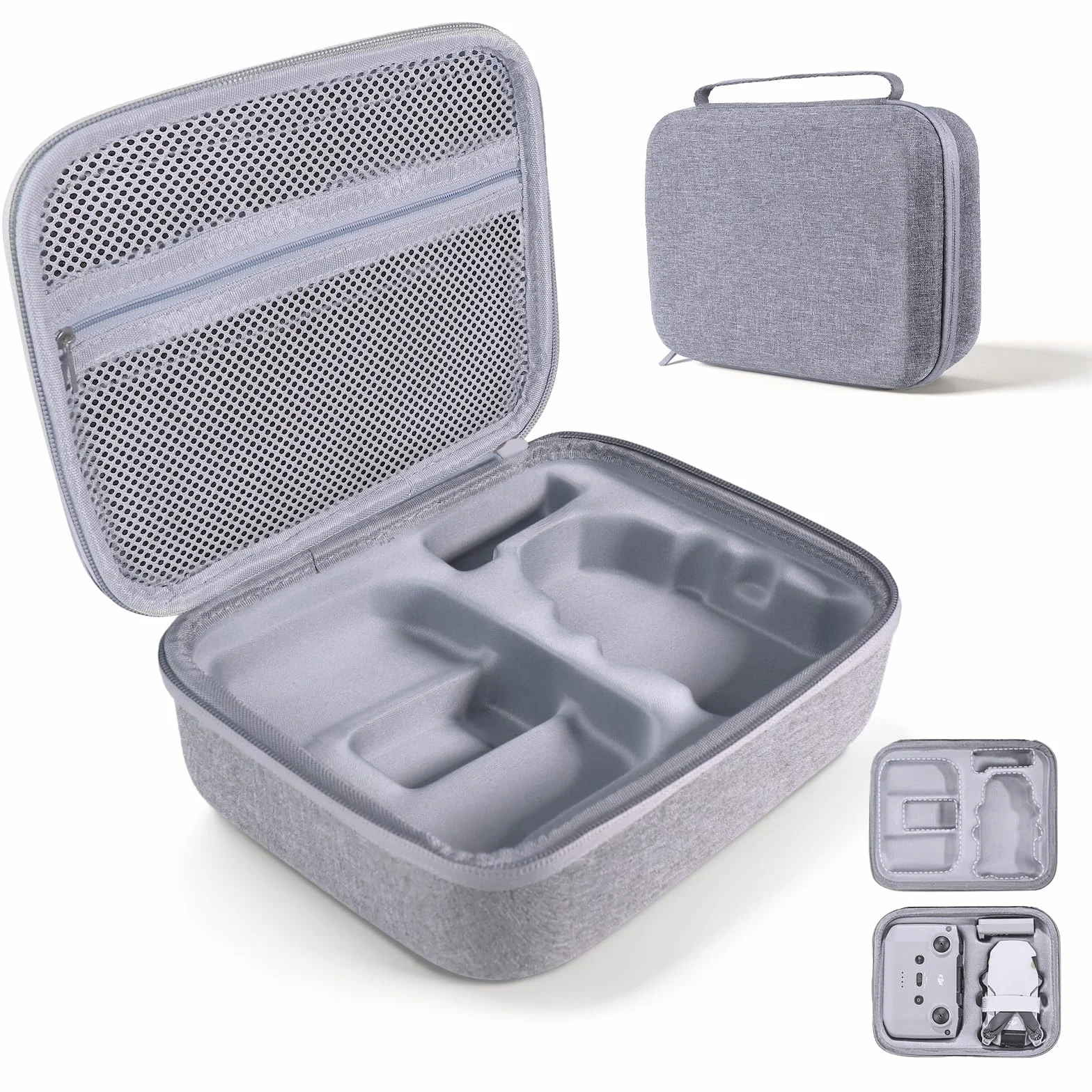 Drone Étui Portable pour DJI Mini 4k / Mavic Mini 2 / Mini2 SE Rangement Sac de Transport EVA Boîte Housse Accessoires (pour DJI Mini 4K/2 SE/2)