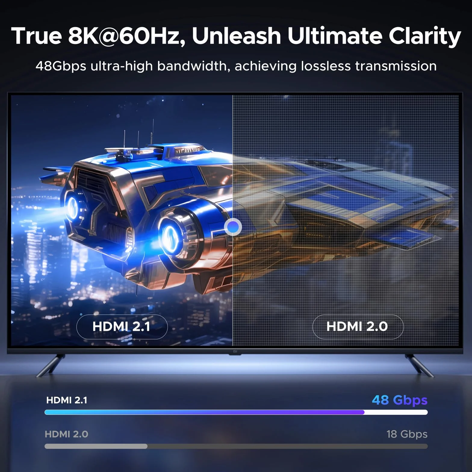UGREEN 8K Câble HDMI 2.1 Coudé 90° 10K 8K 60Hz 4K 240Hz Haute Vitesse 48Gbps Cordon HDMI Aluminium Dynamic HDR Dolby Atmos HDCP Tressé en Nylon Compatible avec PS5 4 Xbox MacBook Pro Blu Ray HDTV (2M)