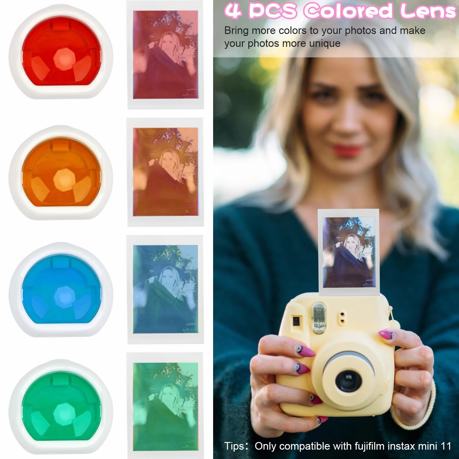 UMILKI 103 Pcs Instantané Caméra Accessoires Compatibles avec Instax Mini Appareil Photo Instantané, Comprendre Album Photo/Filtre/Cadre Mural/Autocollant de Bordure/Cadre Photo Papier Maché
