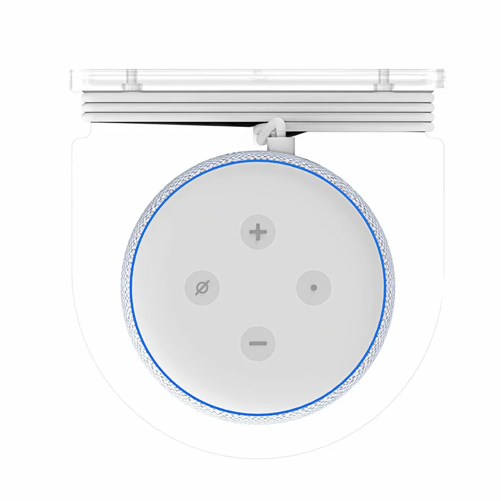 For Alexa Echo Dot 3rd Wall Mount Stand（Not include echo dot） Accessories with Integrated Cable Management, No Screws Required, Speaker Accessories Rack (Alexa Echo Dot 3rd, Transparent) A336