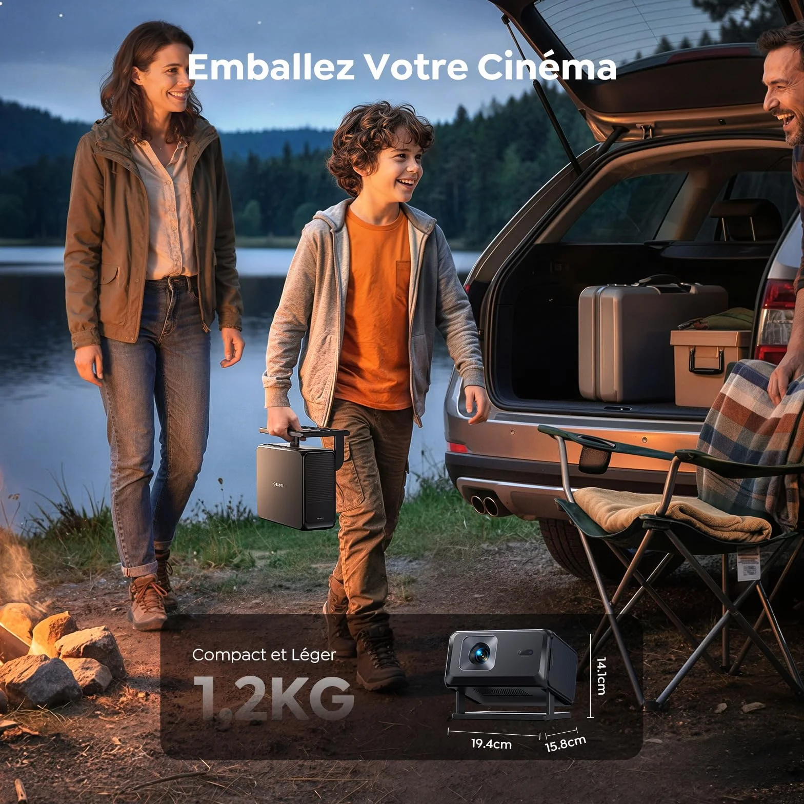 Vidéoprojecteur 4K【Google TV/Auto Focus/Keystone】Mini Projecteur Portable FHD 1080P Courte Focale, Contrôle Vocal, TOPTRO Rétroprojecteur Portable avec WiFi6, Bluetooth 5.4, Zoom 50 % pour Home Cinéma
