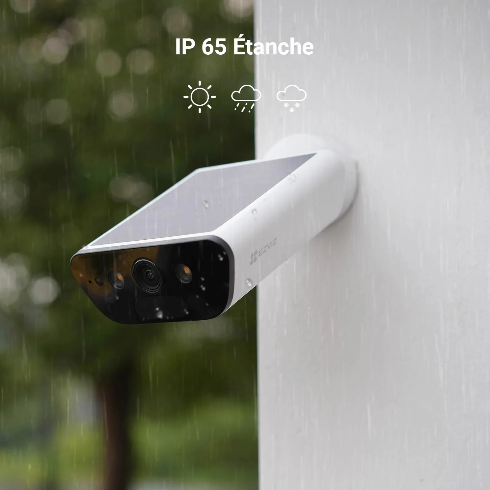 EZVIZ CB5 4K Camera Surveillance WiFi Exterieure sans Fil à Batterie, Camera Solaire Exterieur, Vision Nocturne en Couleure, Détection de Forme Humaine/Véhicule, Défense Active, Étanche IP65, Alexa