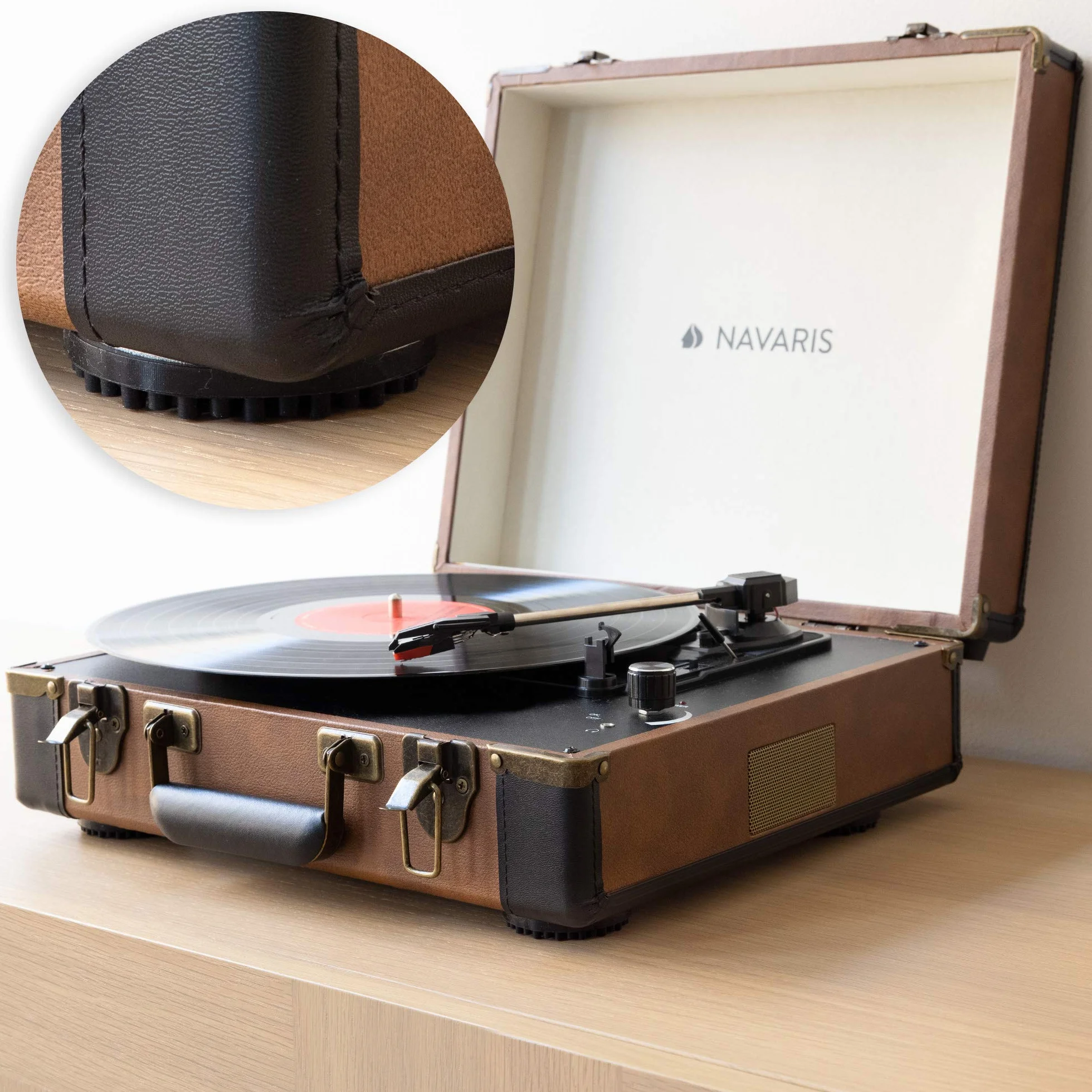 kwmobile Absorbeur de chocs platine vinyle - Lot 4x pied isolant anti-vibration en silicone pour équipement audio - Tourne-disques haut-parleurs