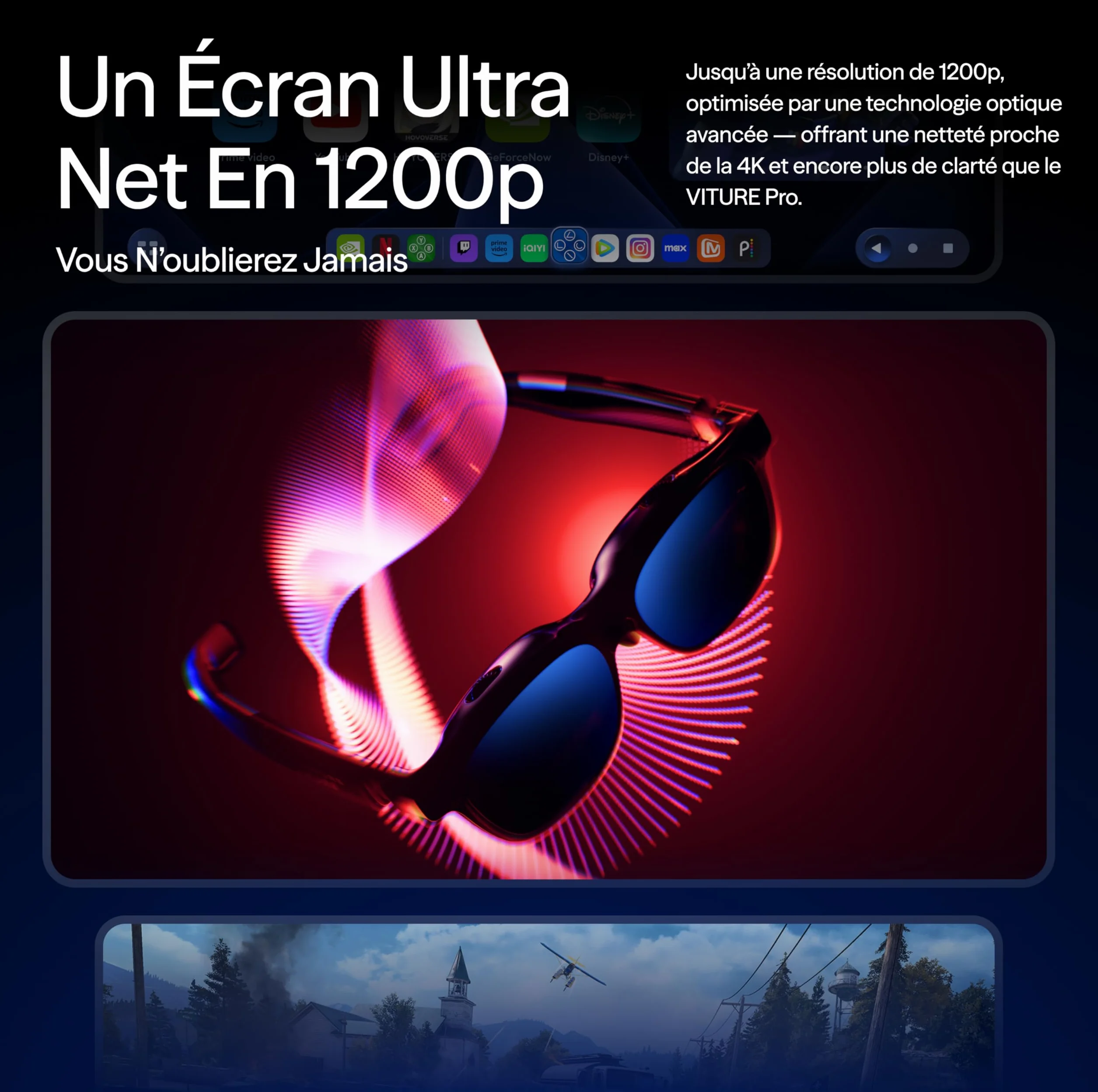 VITURE Lunettes XR Luma Pro — Écran Ultra Net de 152” en 1200p 120Hz, FOV 52°, Film Électrochrome, Harman Audio, Compatibles avec iPhone 17/16/15, Android, Mac, PC, Steam Deck, Switch 2 – Standard