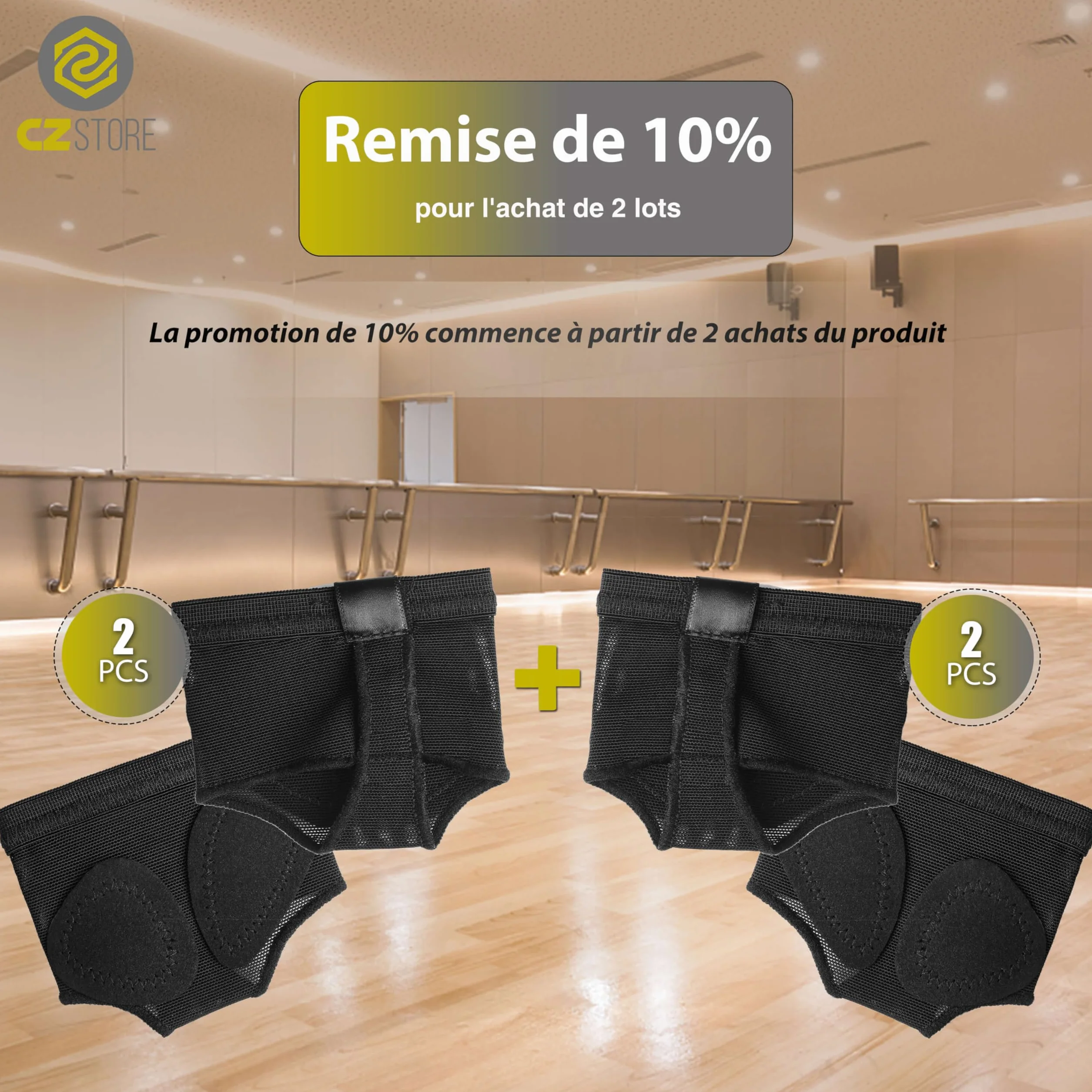 Pedilles Danse Coussinet Pied Antidérapant Protection Pied Ballerine 5 Tailles