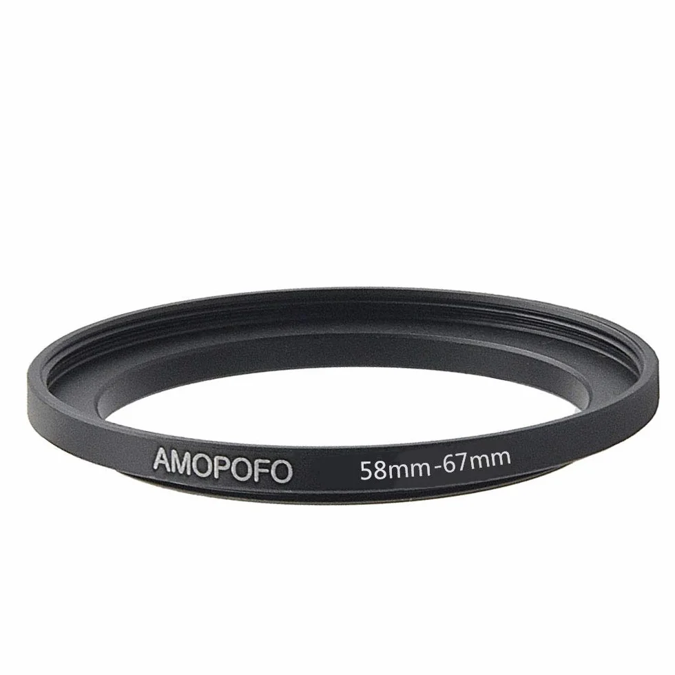Bague d'adaptation de filtre en métal de 58 mm à 67 mm, bague d'adaptation de filtre Step up de 58 à 67 mm, pour objectif d'appareil photo avec filetage de filtre de 58 mm sur bague de filtre de 67