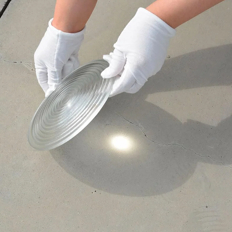 Lentille de Fresnel en Verre borosilicaté de qualité supérieure 80 mm-300 mm - Haute efficacité Lumineuse et clarté(Diameter200mm)