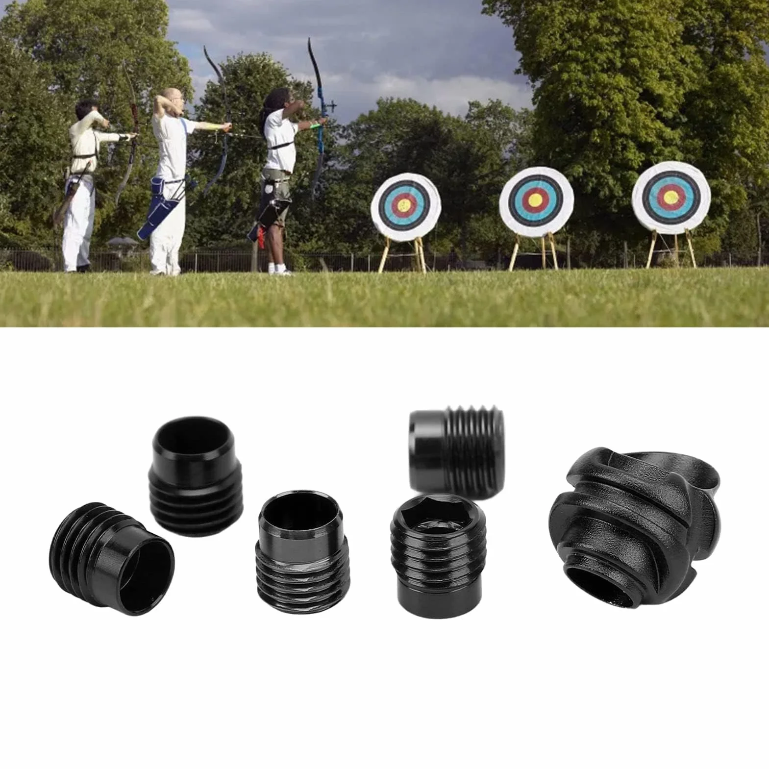 Viseur à Arc CNC Aluminium Noyau Remplaçable Lentille 6x8 Chasse Noir
