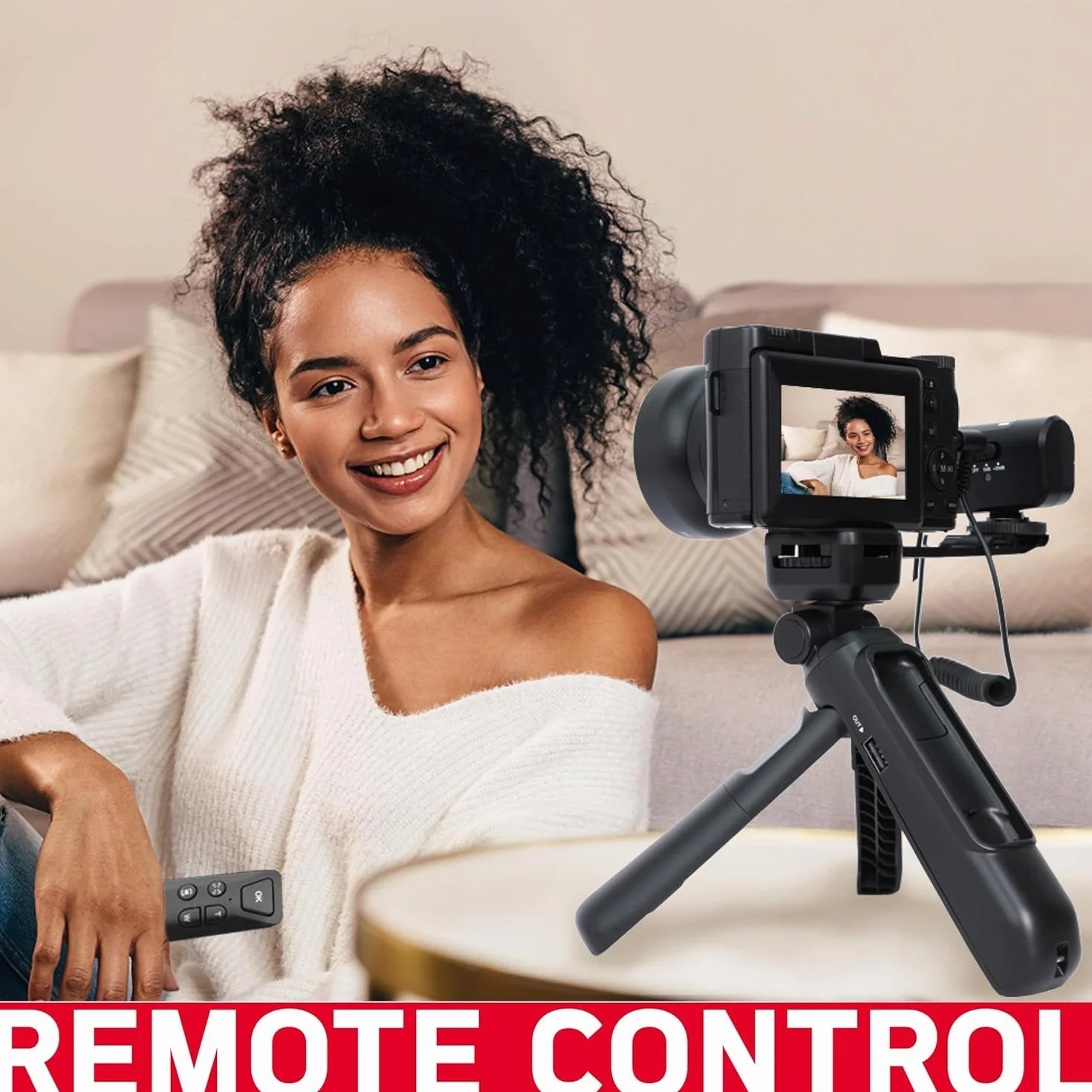 AgfaPhoto Realishot VLG-4K Kit Vlogging - Caméra 24MP, Vidéo 4K, Ecran LCD 3'', Zoom Numérique 16X, Capteur CMOS, Batterie Lithium - Noir