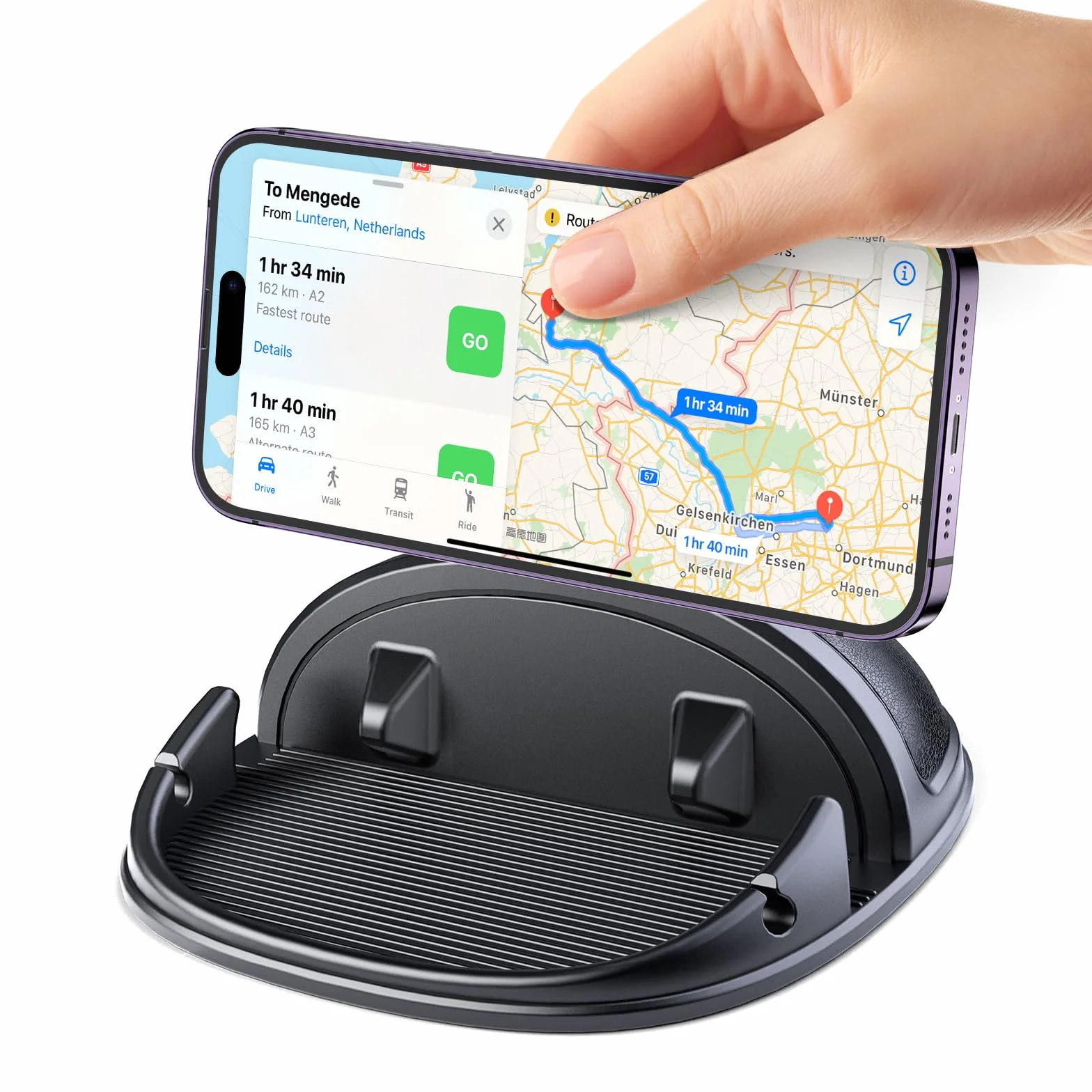 Beeasy Support Téléphone Voiture Antidérapant – Silicone Universel Porte Voiture pour Tableau de Bord, Compatible avec GPS, iPhone ((17 à 7), Samsung, Huawei, OnePlus, Pixel & Android