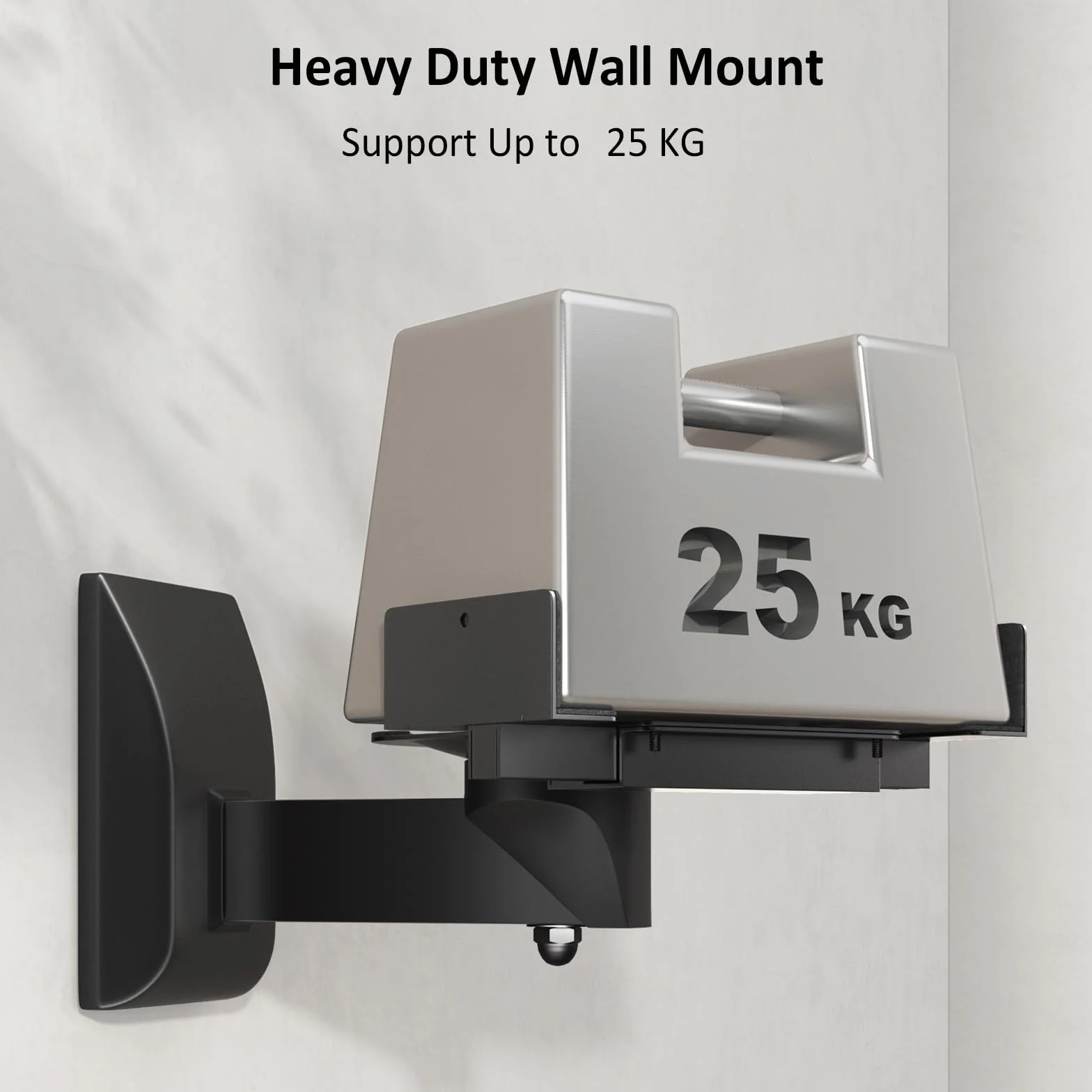PUTORSEN Support Mural Universel pour Haut-Parleur, Support Mural pivotant et réglable pour Haut-parleurs ambiants, Peut Supporter jusqu'à 15 kg chacun, Noir