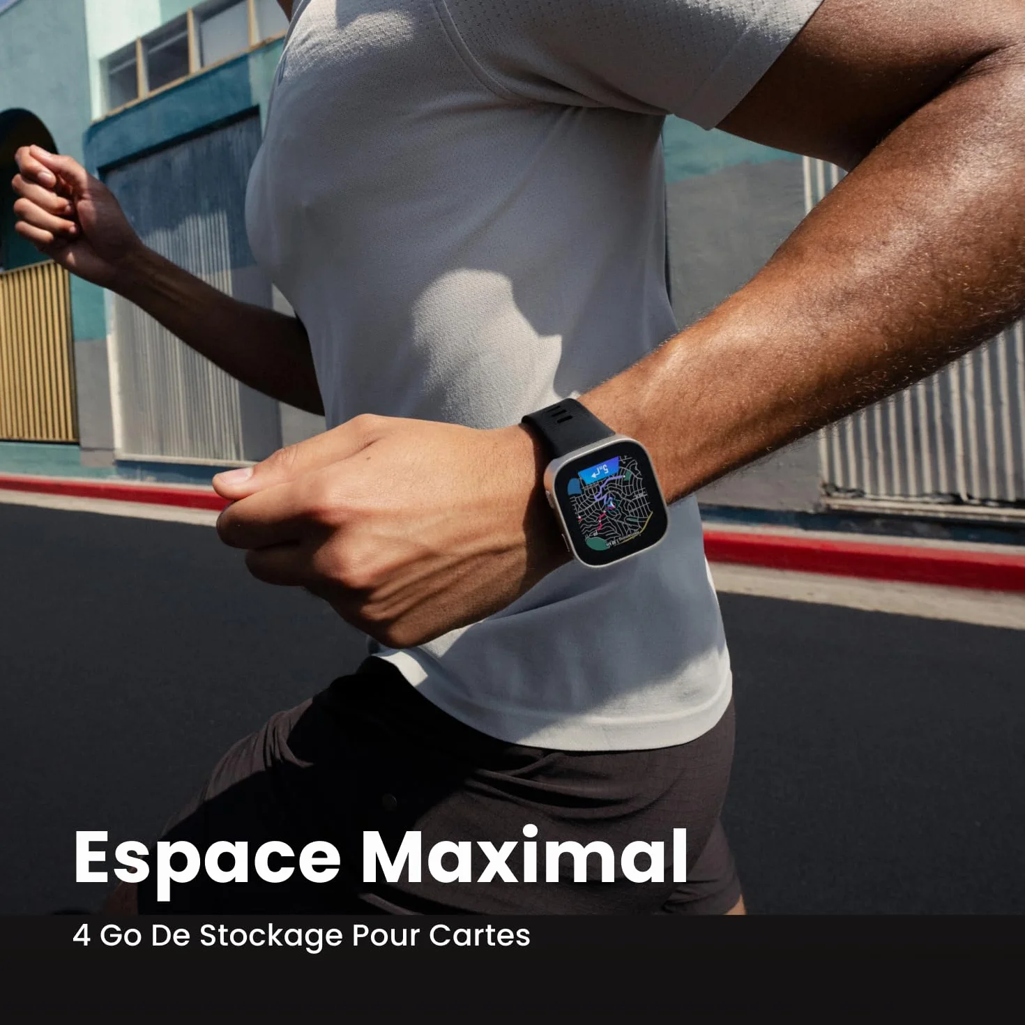 Amazfit Bip Max 50 mm Montre Connectée Écran AMOLED 2,07" Autonomie 20 Jours GPS Cartes 4 Go Stockage Tracker d'Activité 150+ Sports HYROX Android iPhone