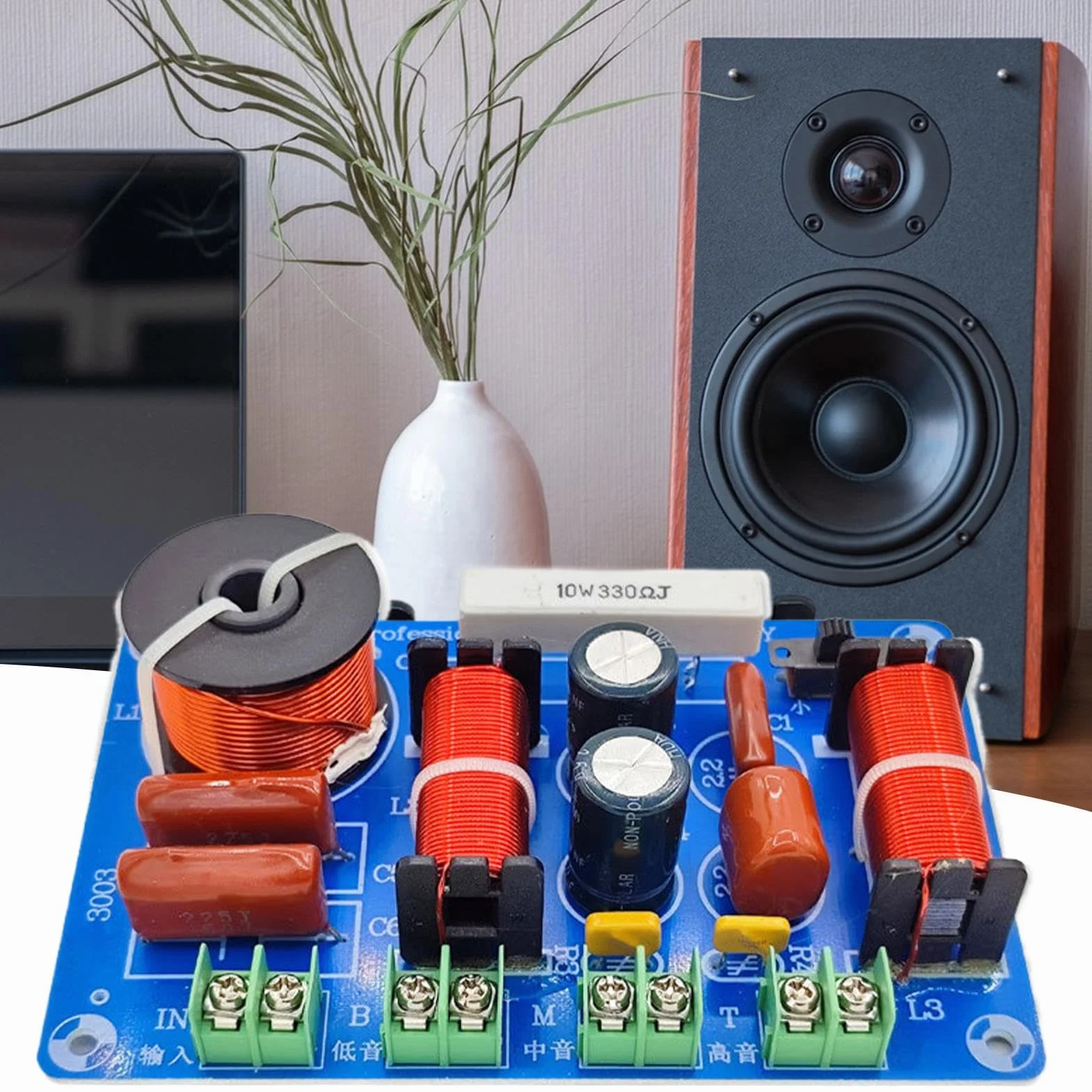Crossover de fréquences de Haut-Parleur, Filtre Compact pour Haut-parleurs Audio, séparateur de fréquence Compact multivoies Haute Performance pour Une optimisation de la clarté Lors de la