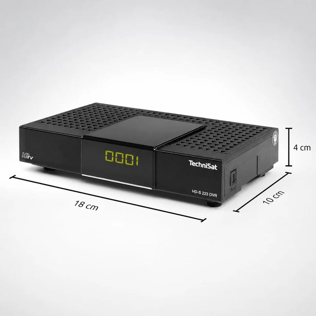 TechniSat HD-S 223 DVR - Récepteur Satellite HD Compact avec Fonction d'enregistrement USB (Sat DVB-S2, HDTV, HDMI, Lecteur multimédia USB, liste de programmes, Mise en Veille, Prise en Charge EPG de