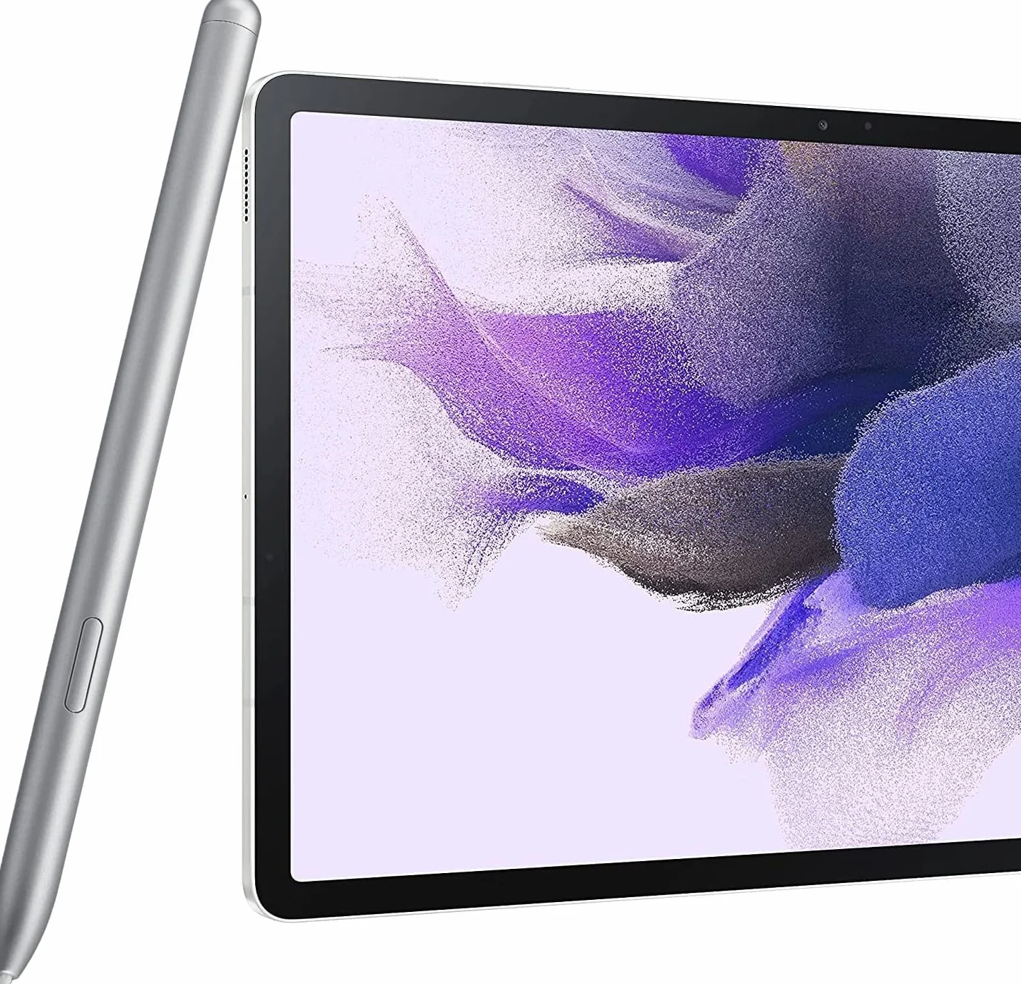 Stylo de Saisie de Remplacement pour Samsung Galaxy Tab S7, Tab S7 FE SM-T730, SM-T733, SM-T736B,Tab S7 FE Stylo S de Remplacement+ Pointes/Plumes sansBluetooth Argent Mystique