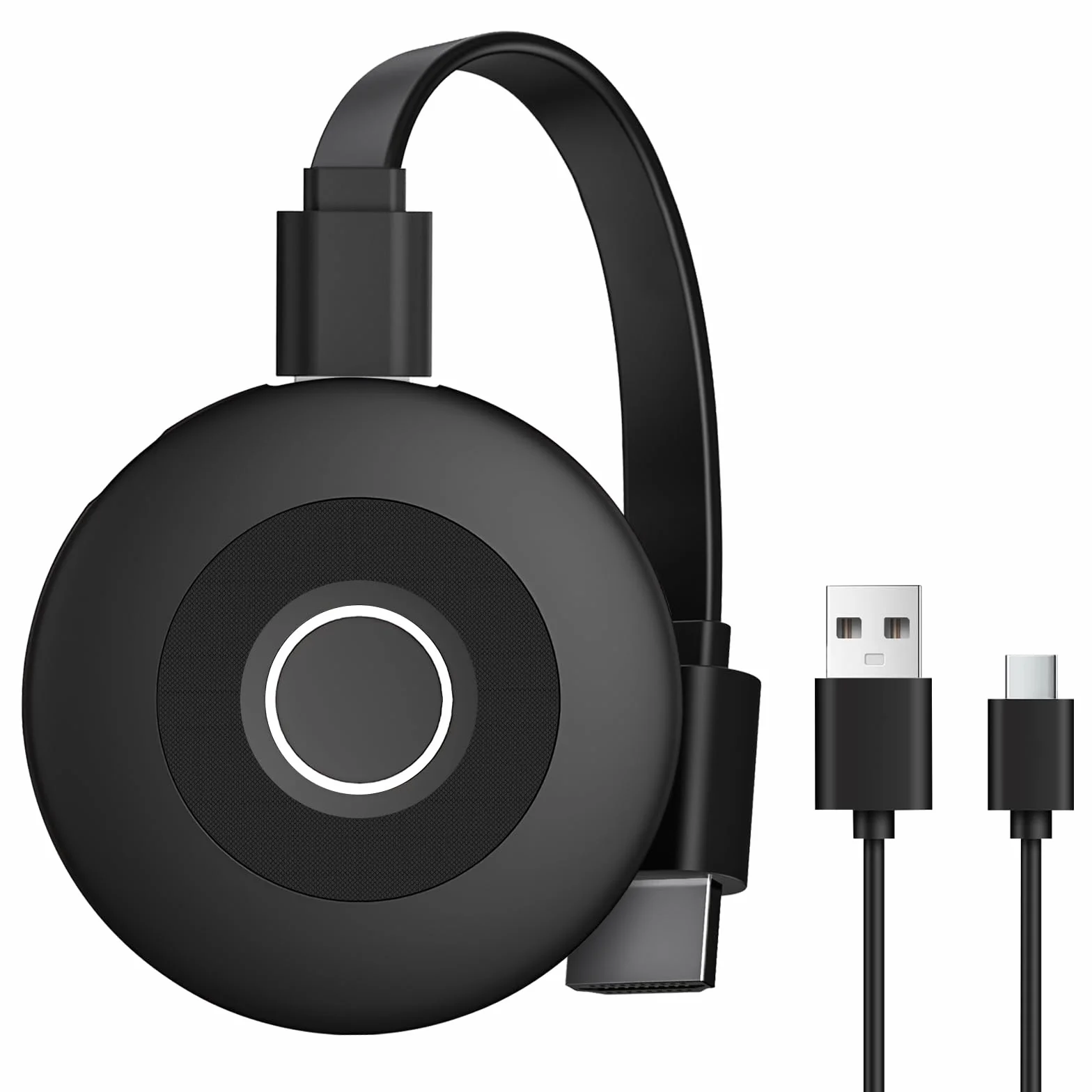 FIREBULL 4K HDMI sans Fil,Clé Miracast Dongle WiFi Double Bande 2.4G/5GHz,compatibles Android/iOS/i-Phone/i-Pad/Supporte Miracast,DLNA, Airplay,Vidéo Streamer Plug & Play