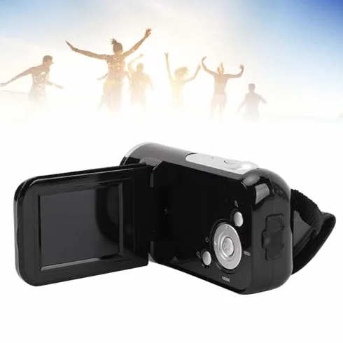 Denash Caméscope Vidéo, Enregistreur D'appareil Photo Numérique à Zoom Numérique 16MP 1080P 16X avec écran de 2 Pouces, Caméra Vlogging Anti-secousse pour la Photographie de Voyage