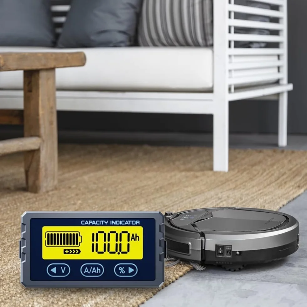 DollaTek Testeur de batterie Coulomb Compteur Indicateur de capacité Détecteur Li-ion Lifepo4 Coulomètre Voltmètre 8-120V 100A (0-150A)