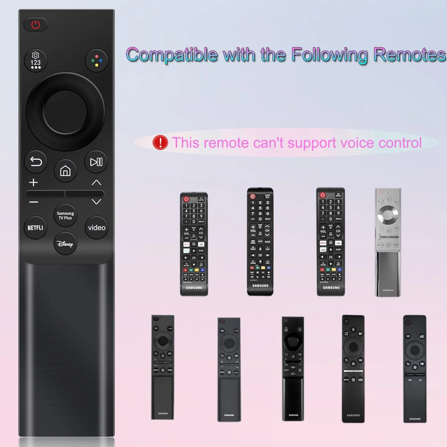 Télécommande Universelle pour TV Samsung, Remplacement pour Samsung Crystal QLED OLED Curved HDTV 4/8K UHD