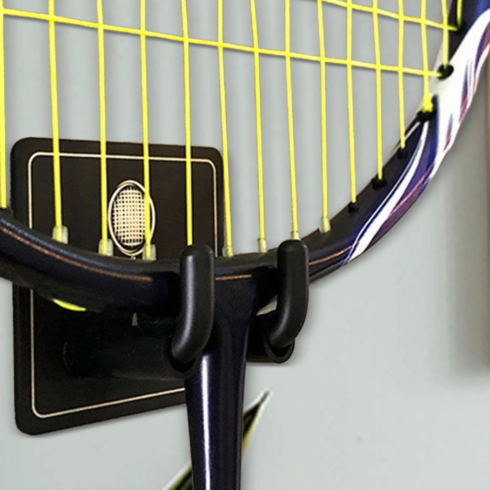 Harayaa Support de Raquette Mural, Crochet Acier Inoxydable pour Raquette de Tennis Badminton, 2 Pièces