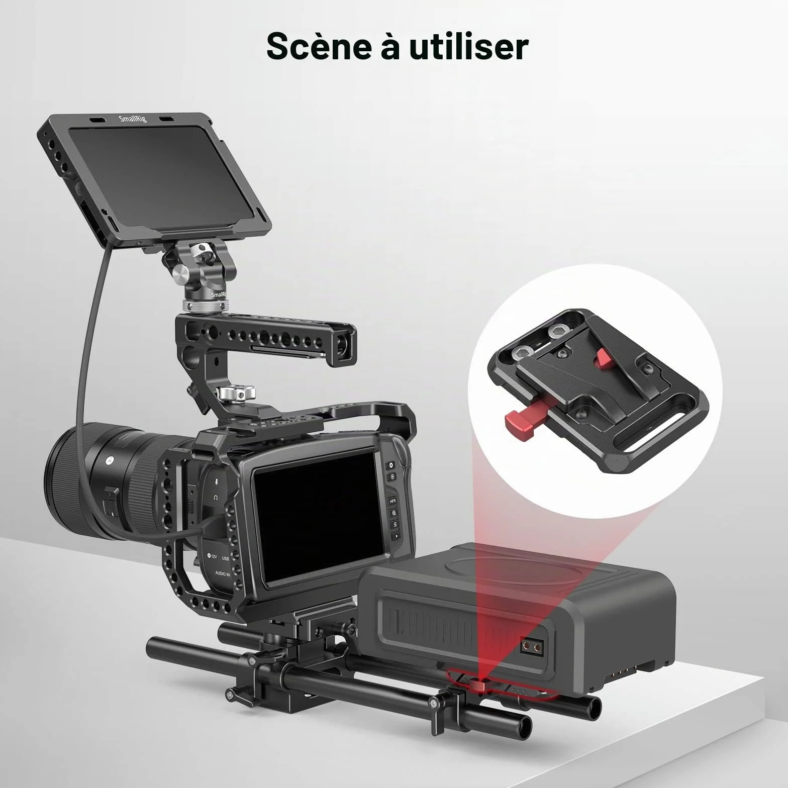 SMALLRIG Mini V Mount Plaque de Batterie - 2987