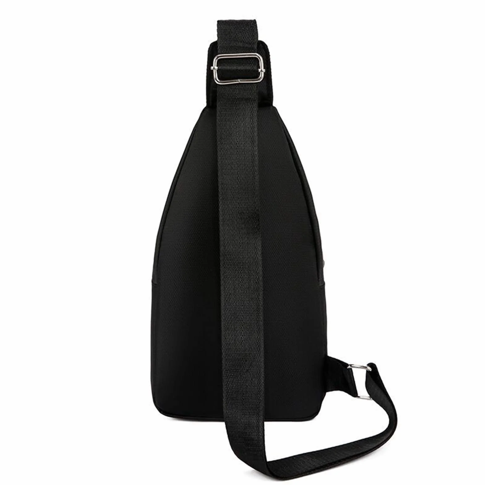 Dilwe Sac de Poitrine Hommes Tissu Oxford Polyester Grande Capacité Sac à Bandoulière Léger