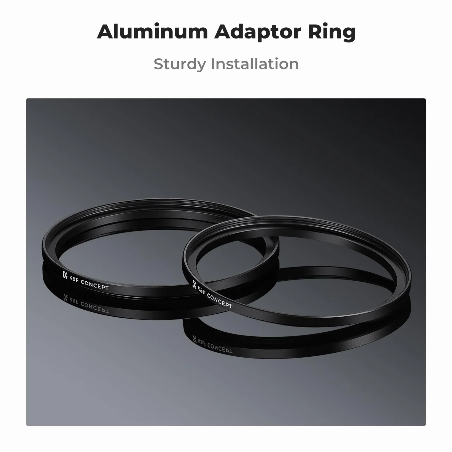 K&F CONCEPT 2 PCS Filtre Bague Adaptateur 77-82mm Step up Ring Chiffon de Nettoyage