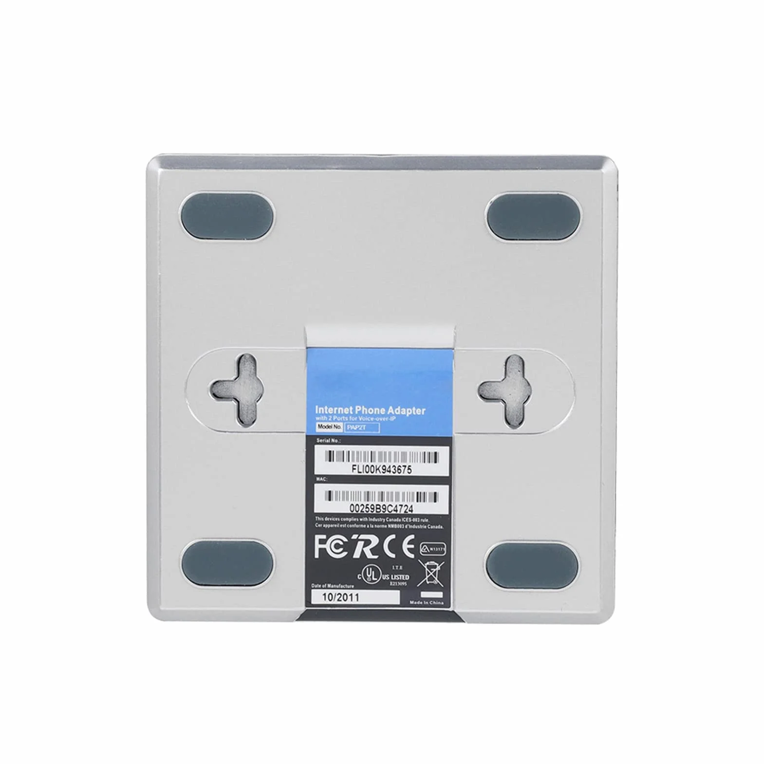 Passerelle, Adaptateur de Téléphone Internet, Prise en Charge Durable, Passerelle VoIP du Protocole SIP V2 pour Le Bureau (Prise UE)