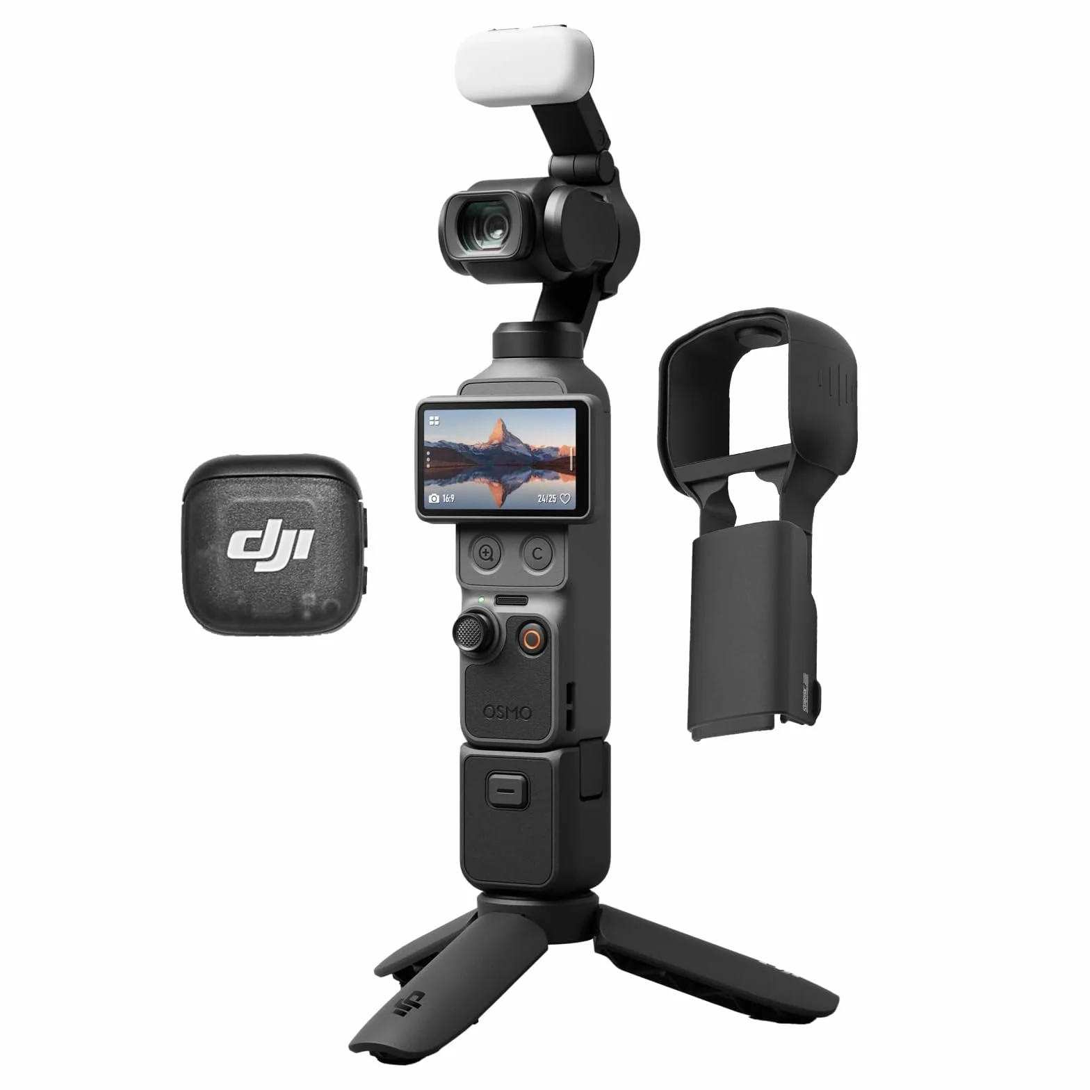 DJI Osmo Pocket 4 Kreativ Combo avec étui de protection, caméra vlog stabilisateur de poche, 3 microphones, capteur CMOS 1 pouce, 4K/240 IPS, mémoire 107 Go