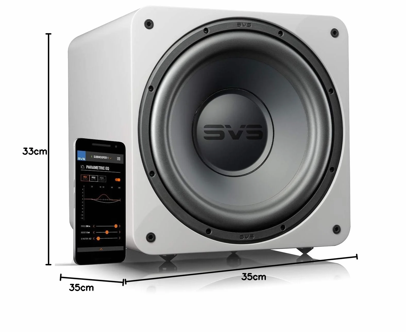 SVS SB1000 Pro Blanc Laqué Caisson de Graves