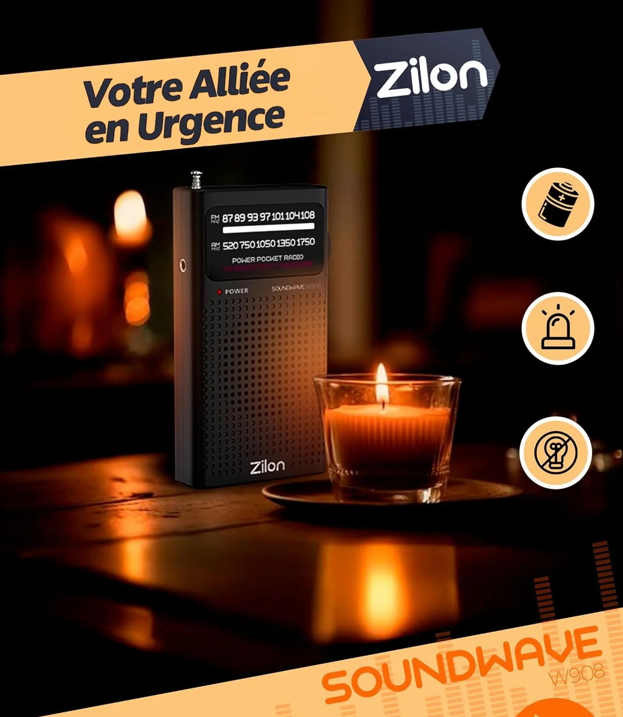 Radio à Piles Portable Petite Analogique Transistor FM Entrée pour Écouteurs Kit d’Urgence Excellente Réception Petit Poche Utilisation Simple Personnes Âgées Chiffres AA (Noire)