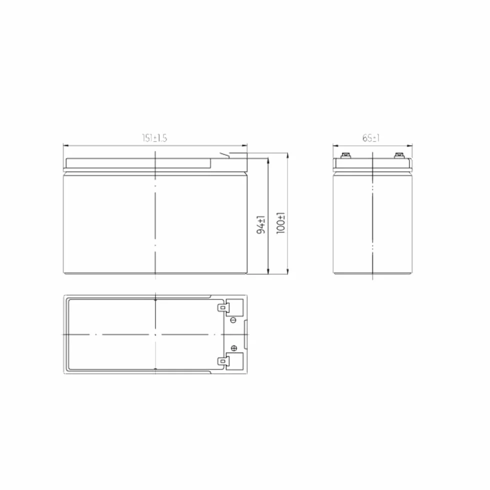 Batterie au Plomb Rechargeable 12V 7Ah Connecteurs FASTON