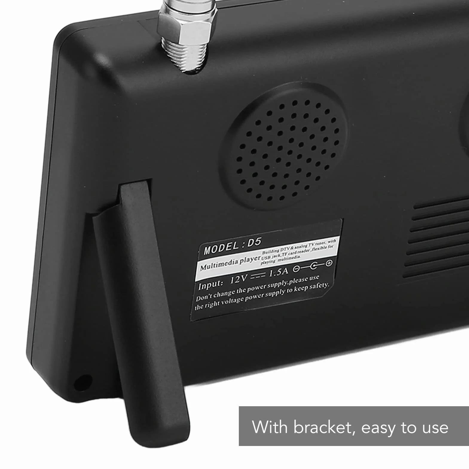 Zunate TV Numérique Portable HD 1080p 5 Pouces ATV Radio FM