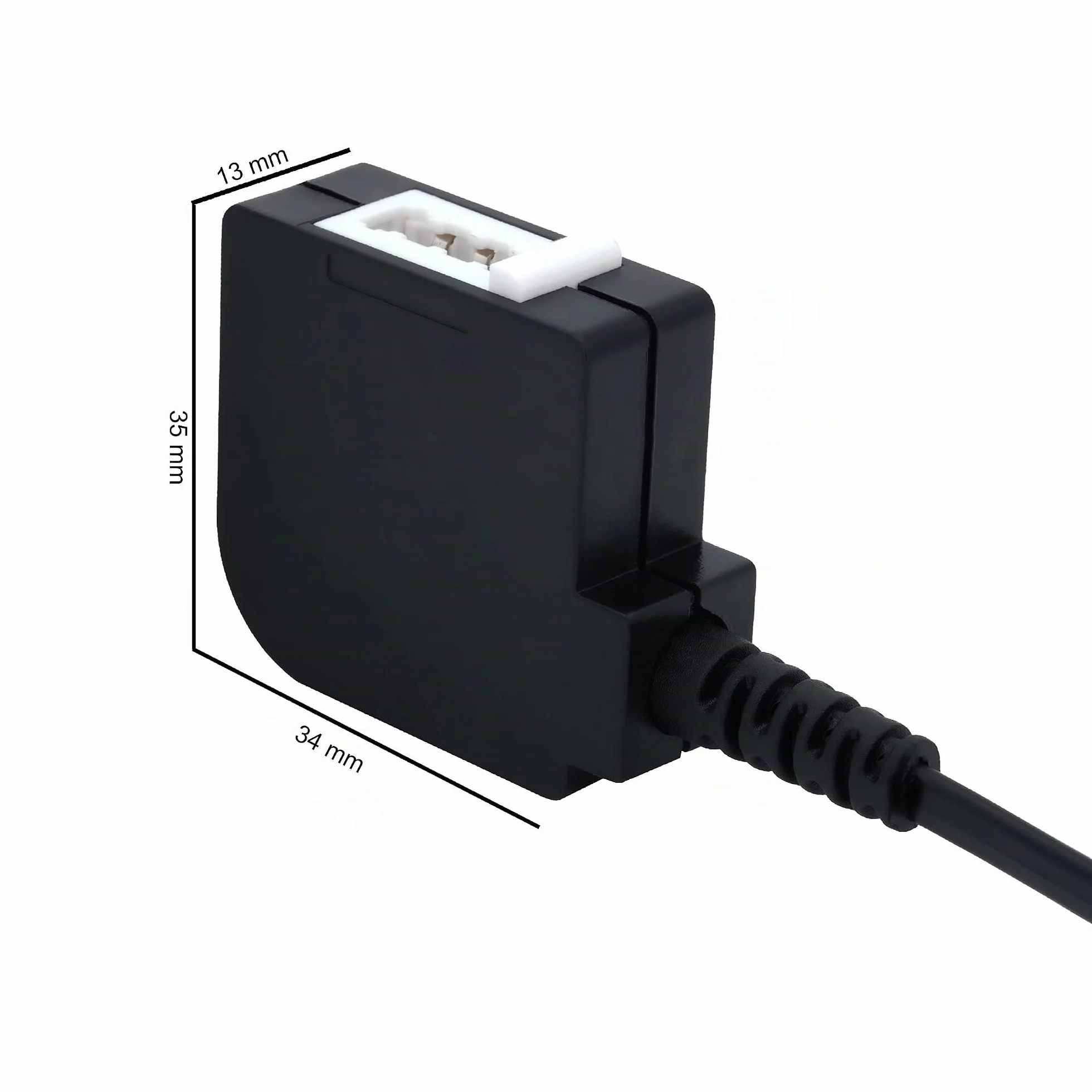 BIGtec Adaptateur TAE TAE-F femelle vers RJ11/RJ14 6P4C - Câble adaptateur téléphone fixe - Routeur modem - Câble de téléphone - 0,2 m - Noir