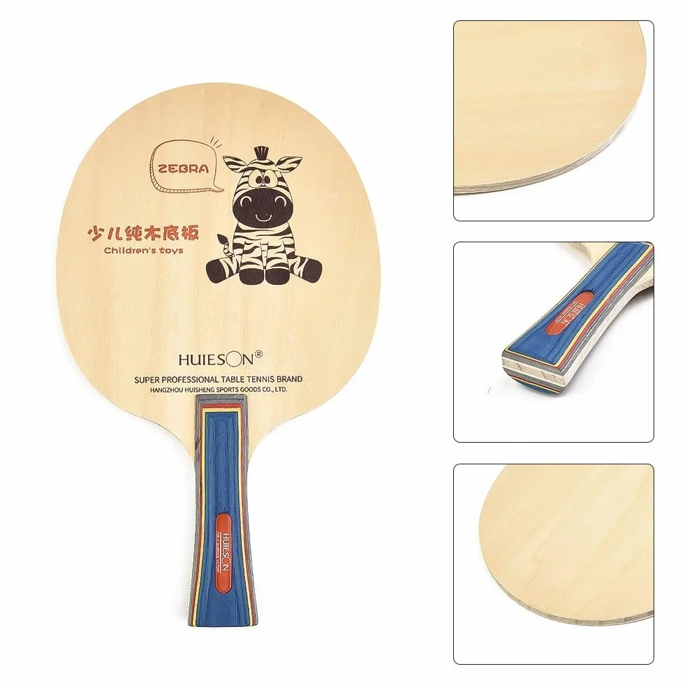 Plaque inférieure ping-pong bois 5 plis raquette tennis de table longue poignée