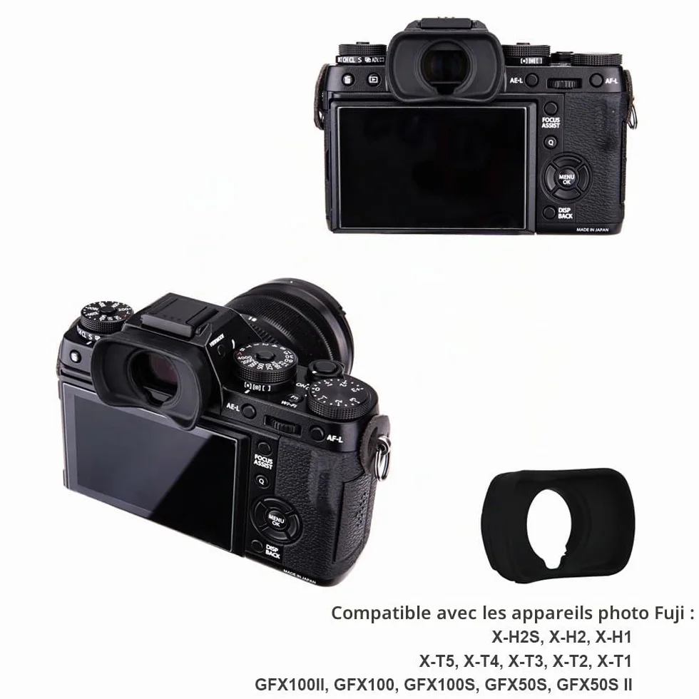 (2 Pack) JJC Oeilleton pour Fujifilm X-T5 X-T4 X-T3 X-T2 X-T1 X-H2 X-H2S X-H1 GFX100S GFX100 GFX100II GFX50S GFX50SII Remplacement Fuji EC-XT L, EC-GFX, EC-XT M, EC-XT S et EC-XH W