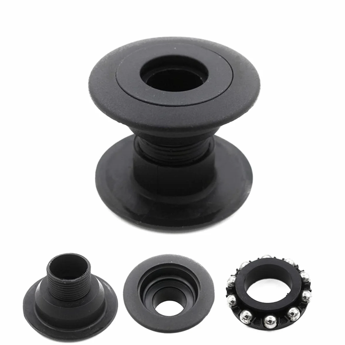 DAZZLEEX Roulement de baby-foot 16 mm, Palier à bille Noir, Plastique, Lot de 10