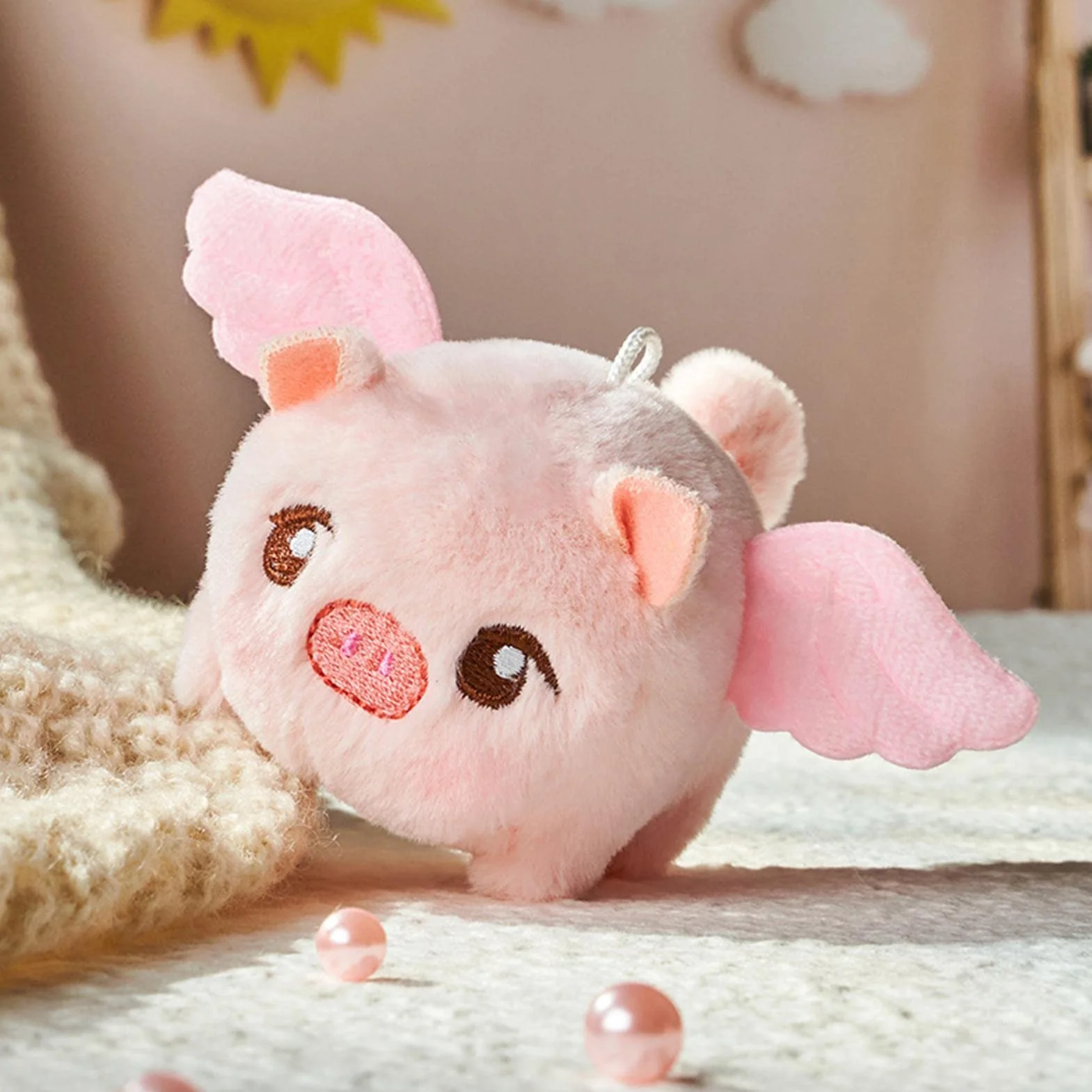 Peluche Cochon Rotation Queue Mécanique Marche