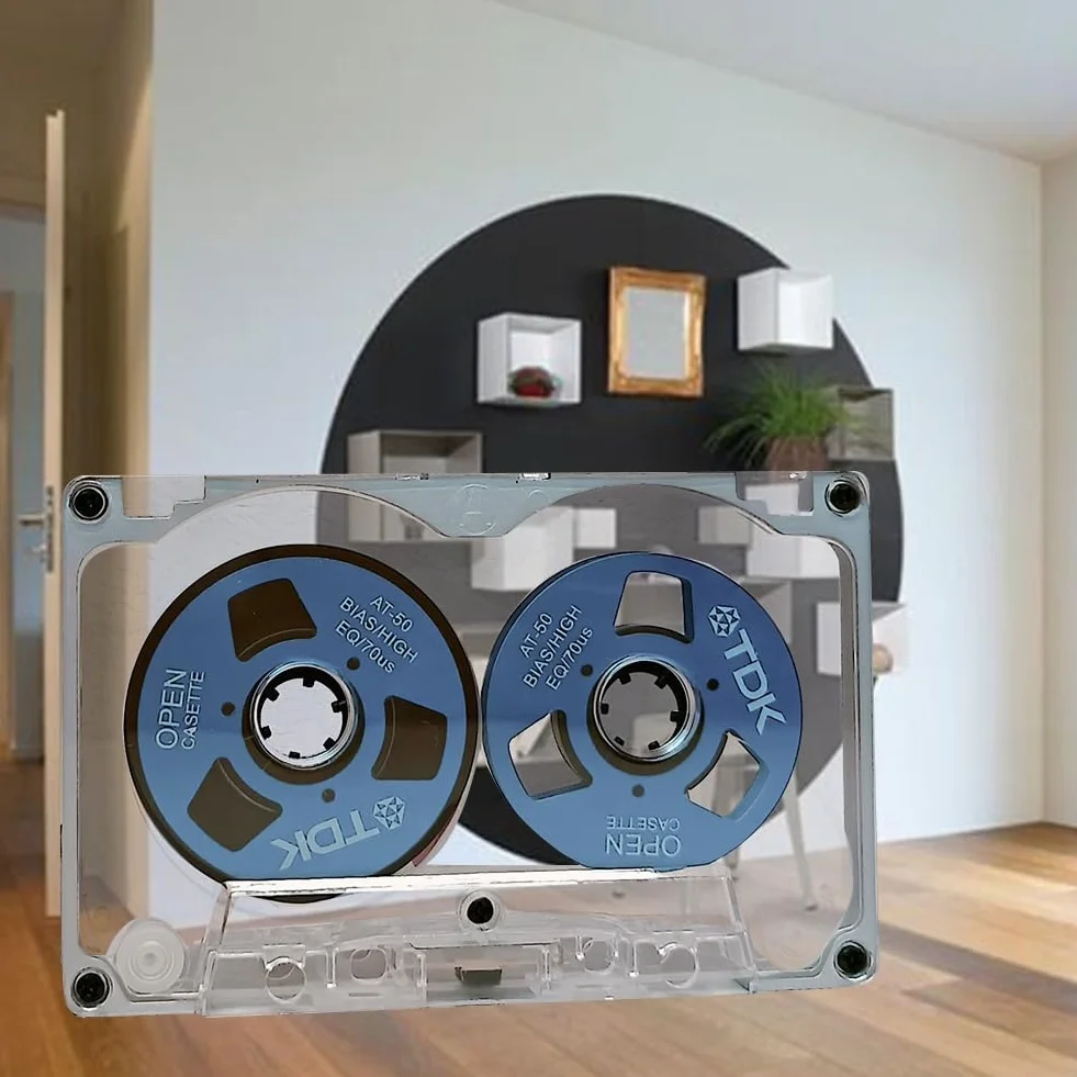 Disque de Bande Vierge de 55 Minutes, Disque Ouvert en Métal Double Face, Disque de Cassette Vierge, D